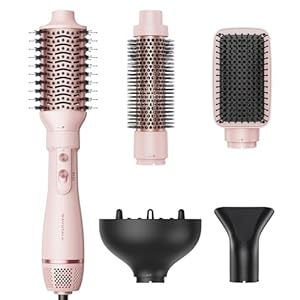 Wavytalk Hair Dryer Brush, 5-in-1 Hot Air Brush Set AIR SCULPT, Multi Hair Styler with Diffuser for Drying and Styling Volumizing Curling Sleeking in One Step, Ceramic Coating, 3 Temperatures, UK Plug