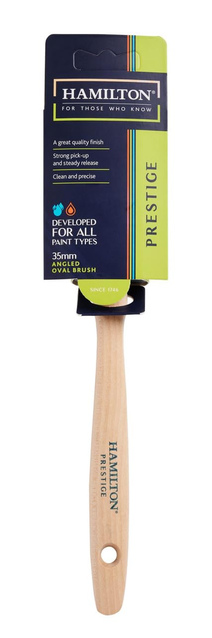 35mm Hamilton Prestige Pure Synthetic Oval Angled Paint Brush - 23138-035