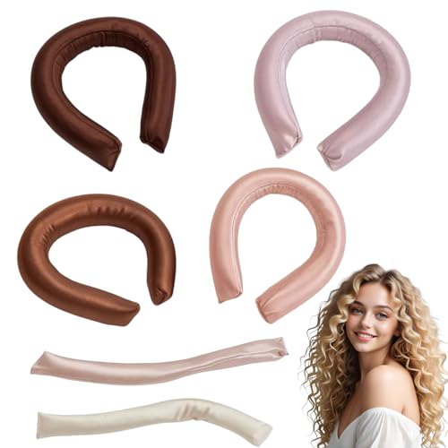 Overnight Hair Rollers, 6 Papilots for Heatless Curls, Blowout Hair Overnight Without Heat, Hair Rollers for Voluminous Curls, Durable and Comfortable