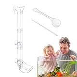 Kongou Tubo Alimentador De Camarones, Bandeja De Tubo Alimentador De Gambas Transparente Y Duradero para Peceras, Kit De Tubo Alimentador para Peces, Set De Comederos para Gambas, Peces Y Caracoles