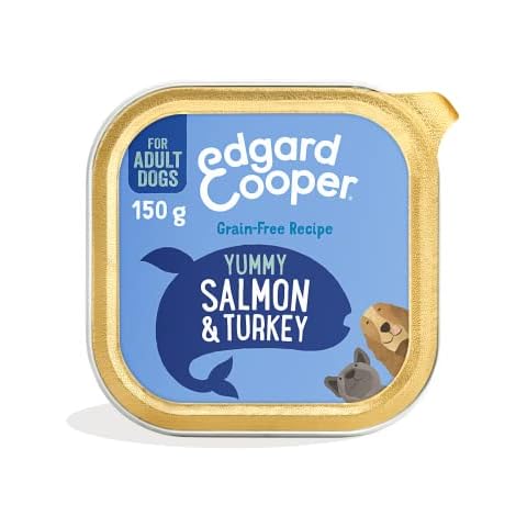 Edgard & Cooper Grain Free Wet Adult Dog Food - Fresh Meat, MSC Fish & Nutritious Offal, Natural Ingredients - Salmon & Turkey, ‎150 g Cover