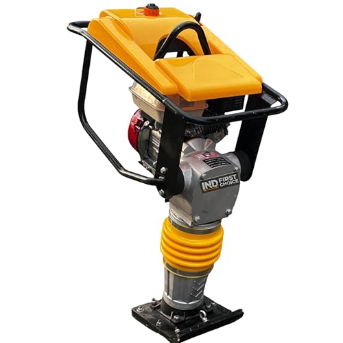 Image of IND Tamping Rammer - 4.8HP Petrol Engine, 300x280mm Plate, Heavy-Duty Soil Compactor for Construction & Road Work