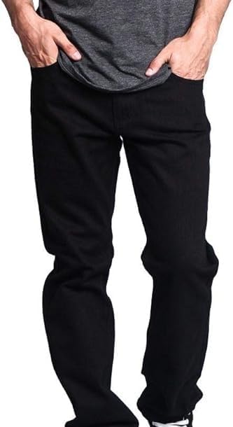 VICTORIOUS Mens Straight Fit Color and Raw Denim Jeans - Image 5