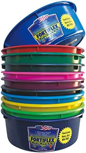 Fortiflex Mini Feed Pan for Dogs and Horses, 5-Quart, Red image 5