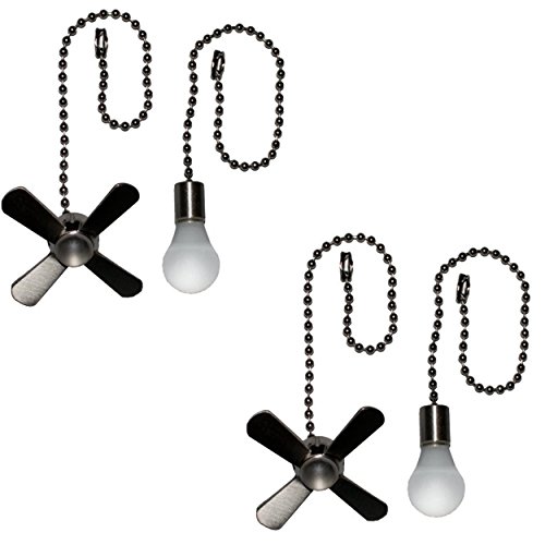 Harbor Breeze Ceiling Fan Pull Chain (2 Pack, Brushed Nickel)