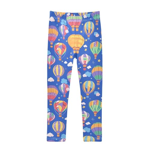 Hot Air Balloons Girls' Leggings Toddler Doodles Colorful Star Kids Yoga Pants Dance Active Tights 4T