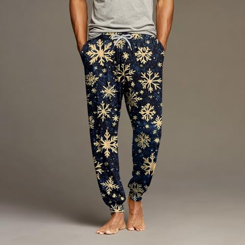 Men Pajama Pants,Loose Fit Bottoms Novelty Lounge Pj Pant Funny, M-3XL3