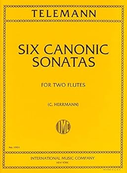 Paperback Telemann: 6 Canonics Sonatas for Two Flutes, No. 1901 Book
