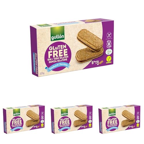 Sándwich de chocolate Gullón Sin Gluten 225g (Paquete de 4)