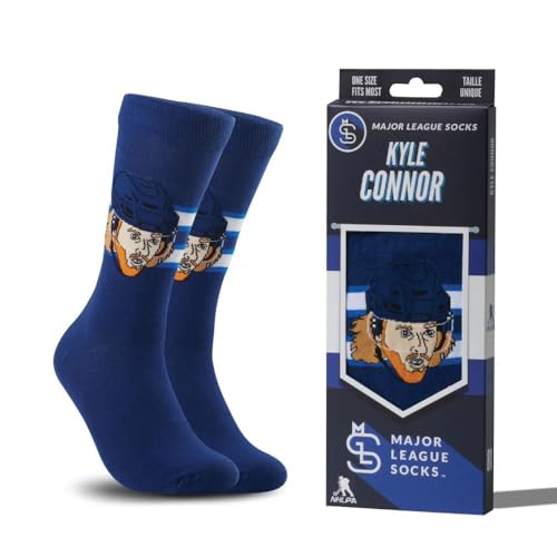 Major League Socks – Kyle Connor Hockey Fan Socks (Size 7-13)