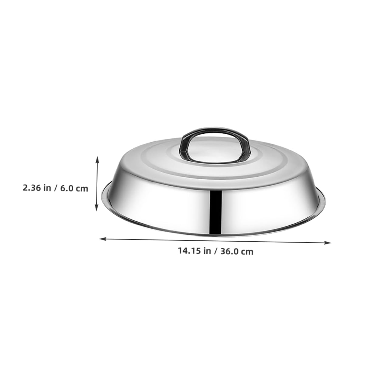 Cabilock 2Pcs Stainless Steel Food Dome Covers Cheese Melting Dome for Grilling Bbq and Kitchen Use High Arch Design Heat Locking for Steaks and Cuts