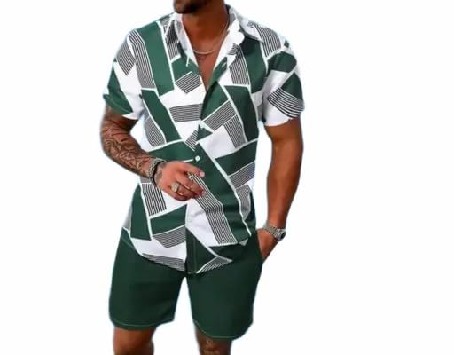 Men's Nightwear || Mens Printed Night Suits || Night Suit Co-Ord Set for Mens Green-picture-53