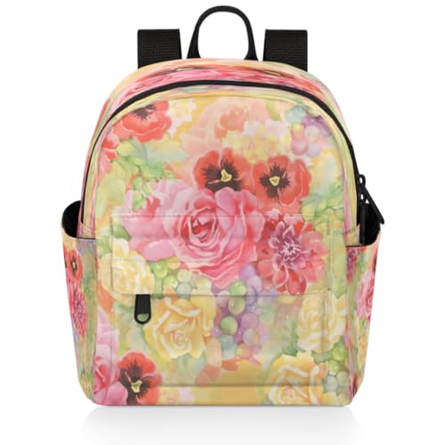 Watercolour Floral Grapes Backpack for Women Large Capacity with Adjustable Pressure Relief Strains Lightweight Travel Backpack for Work Travel Casual Gifting2