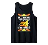 Todo lo que quiero para Navidad es comida Suéter navideño Camiseta sin Mangas