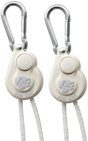 Sun Grip Push Button Light Hanger 1/8 in White -1/Pair (12/cs)