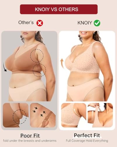 Image of Seamless Wireless Bra for Women | No Underwire Deep V Invisible T-Shirt Bra | 360 Support | Adjustable Straps | Soft Comfortable Everyday Bra