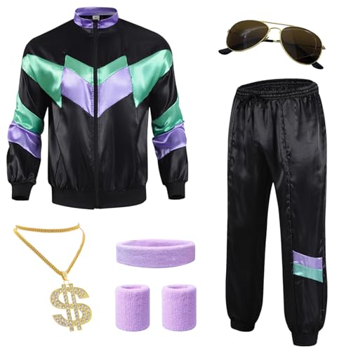 Sparkle Tmax 80-tals träningsoverall, kostym, festmode – kostym, träningsoverall, karnevaldräkt