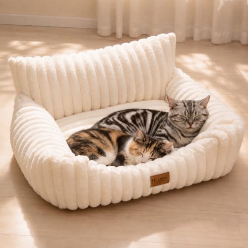 PETKARAY Cat Couch Bed, 28'' Soft Sofa for Indoor Cats, Machine Washable