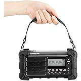 【国内正規品】Sangean MMR-99J・AM/FM、Bluetooth、AUX、防塵・防水、手回し・ソーラーパネル搭載マルチ電源対応防災ラジオ (ミッドナイトブラック)