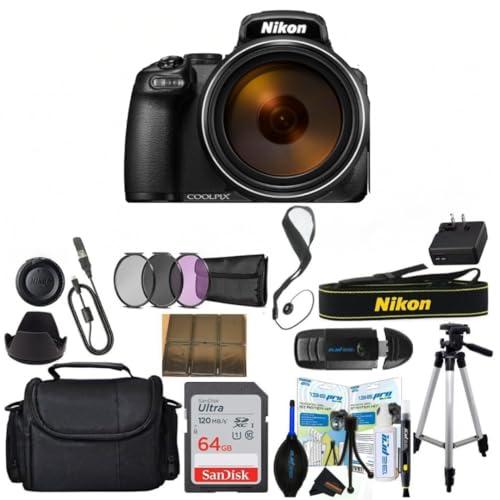 Nikon COOLPIX P1100 Superzoom Digital Camera | 16 MP 4K Ultra HD Video 125x Optical Zoom with Image Stabilization (Black) (Camera w/Sunshine Photo Professional Accessories Bundle)