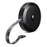 Soft Tape Measure Retractable Measuring for Body Fabric Sewing Tailor Cloth Knitting Craft Weight Loss Measurements Retractable Black Double Scales Rulers