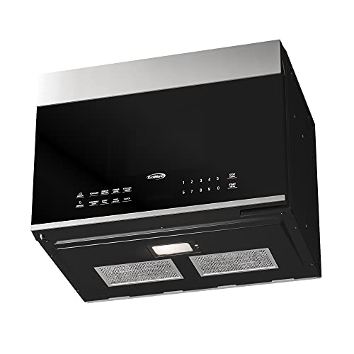 Image of KoolMore 1.3 cu. ft. 24 inch Over The Range Stainless Steel Microwave (KM-MOT-OP1SS), 300 CFM Vent Hood Function, 1000W