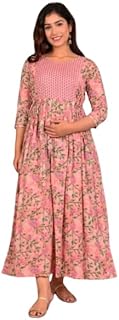 Woman Floral Printed Pure Cotton Maternity Kurta || Feeding Kurta-picture-10