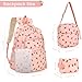 jingyuKJ Coquette Strawberry Backpack - Cute Kawaii Backpack Set Aesthetic Daypack Aesthetic Rucksack (B01 Strawberry Pink)