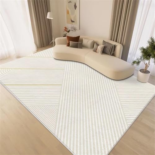 Tapis de salon gris géométrique 180x250cm en fibres douces et durables - 2