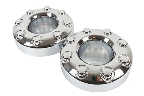 Cache-moyeux ouverts chromés Ford F-350 finition miroir premium 5C3Z1130TA