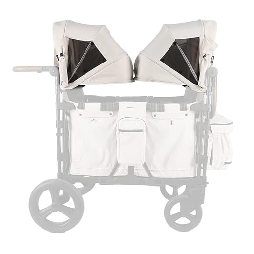Best light double umbrella stroller Keenz XC Dual Canopy System Canopies
