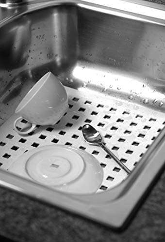 Rotho Basic Spülbecken-Einlage zum Schutz vor Kratzern, Kunststoff (PP) BPA-frei, grau, (31.0 x 27.0 x 0.4 cm)