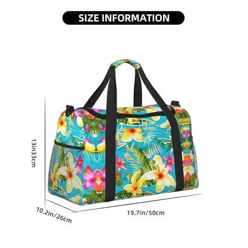 summer style hawaiian print Carry on Bag Underseat Personal Item Bag Travel Duffel Bag Gym Carry On Sports Bag4