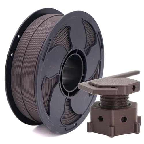 1.75mm PLA Filament Mocha Brown Carbon Fiber High-Intensity for Tools, 1kg (2.2lbs) Spool CF 3D Printer Filament, Easy 3D Printing CF PLA Filament Beginner Friendly