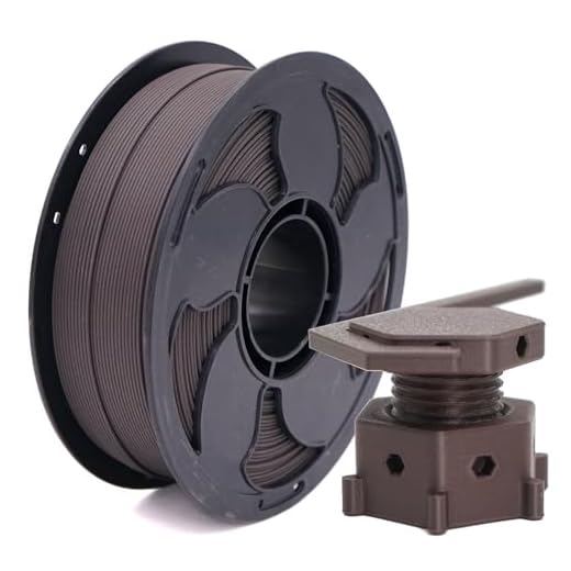 1.75mm PLA Filament Mocha Brown Carbon Fiber High-Intensity for Tools, 1kg (2.2lbs) Spool CF 3D Printer Filament, Easy 3D Printing CF PLA Filament Beginner Friendly