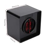 Mikrofonflagge, schwarz würfelförmig, tragbar, langlebig, quadratisch, 41 mm Durchmesser, Mikrofonflaggen, Stütze für Interviews für Meetings