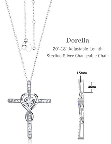 Dorella Birthday Gifts Wife Mom Forever Love Infinity Simulated Diamond April Birthstone Jewelry Sterling Silver Necklace For Women #TOP6