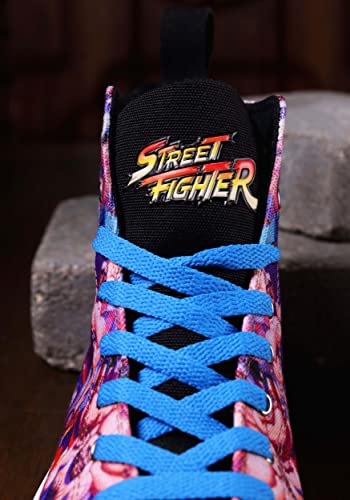 Women's Street Fighter High Top Sneakers, Arcade Pixel Character Lineup4