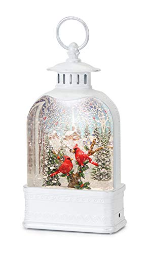 Melrose Modern Home Decorative Snow Globe Lantern with Santa 10.5