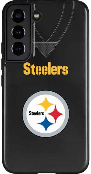 Skinit Pro Phone Case Compatible with Galaxy S22 - Officially Licensed NFL Pittsburgh Steelers Team Jersey Design