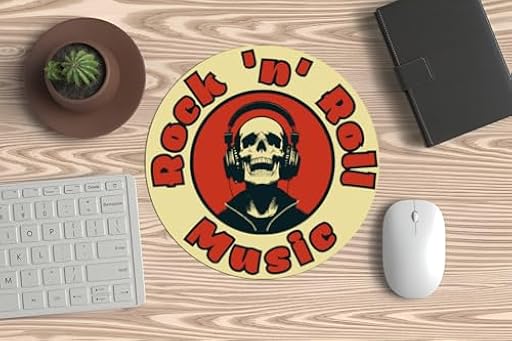 Alfombrilla para Mouse, Ratón de PC o Portátil - Calavera Rock - Diseño Música Metal - Estilo Gótico. Ideal para Gaming y Oficina y Todo Buen rockero. | Ya disponible en tu tienda friki favorita! En mundofriki.es!