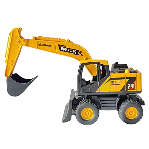 Image of DEUSON ECOM Construction Bulldozer Excavator Loader Truck Vehicles for Kids Building Vehicle Engineer Toys for 3 4 5 Year Boy Toddlers Unbreakable Toy for Kid (706-15) yellow