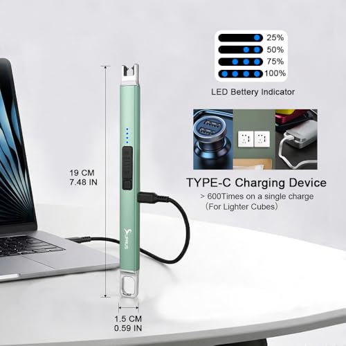 Encendedor eléctrico SUPRUS recargable USB con bloqueo de seguridad miniatura 7