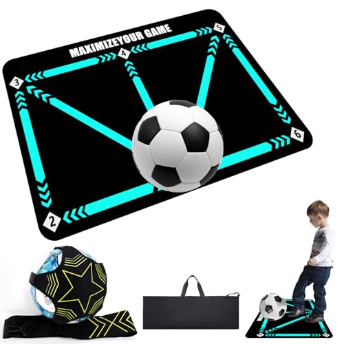 SEILETOO Silent Footstep Training Mat Set - Non Slip Soccer Agility Trainer for Speed, Strength and Coordination