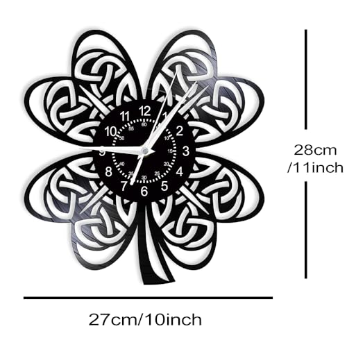 Timeglow A9-GIT-1653 Celtic Knot Irish Clover Leaf Wall Clock thumb #1