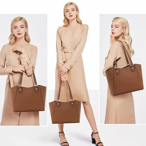 Image of CHICAROUSAL Tote Handbags Purses for Women PU Leather Womens Shoulder Bag | Large Tote Bag for Women, Shoulder Purse, Vegan Leather Purses for Women, Women's Handbags