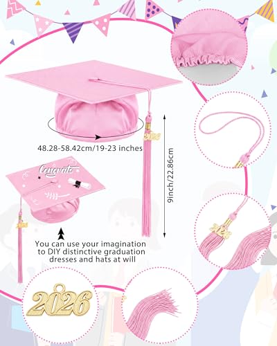 Image of Xuhal 6 Set Preschool Graduation Cap and Gown Set Kindergarten Grad Gowns Children Graduation Cap with 2026 Grad Tassel