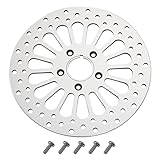 CRAVAYAL 11.5’’ Vorderbremsrotor für Harley Davidson Touring Softail Sportster Dyna, Frühe Super Glide Modelle, Wärmeabfuhr Bremsenteil, Spiegel-polierte Edelstahl Rotoren Motorrad Bremsenteil