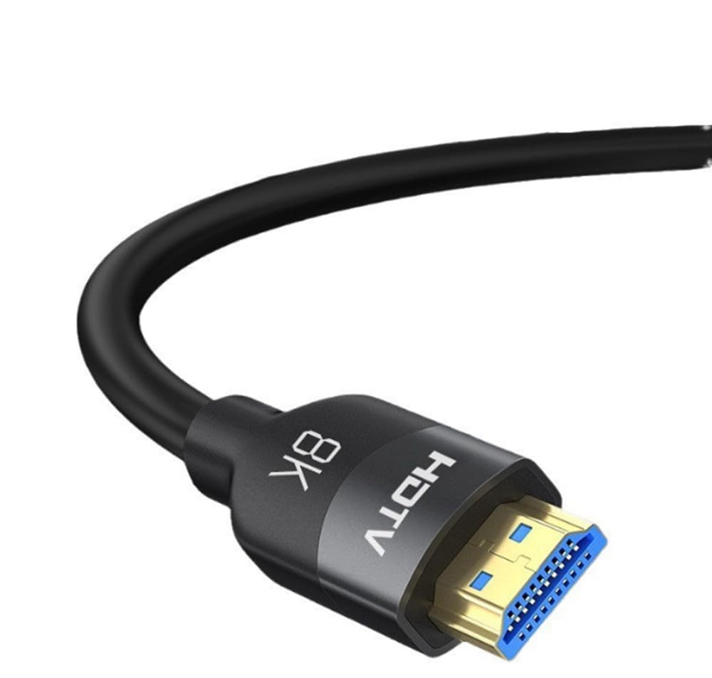H.May 8K HDMI Cable 2.1,(7680x4320,8K/60Hz,4K/120Hz,2K/144Hz,1080P/240Hz),HDTV Interface