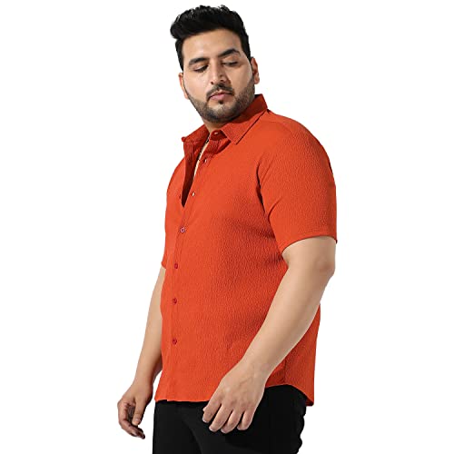 Image of Instafab Plus Men's Button Up Regular Fit Shirt for Casual Wear Modern Clothing Shirt Crafted with Regular Sleeve, Comfort Fit & High-Performance for Everyday Wear
